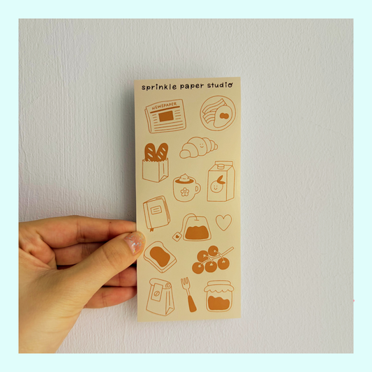 Breakfast time sticker sheet