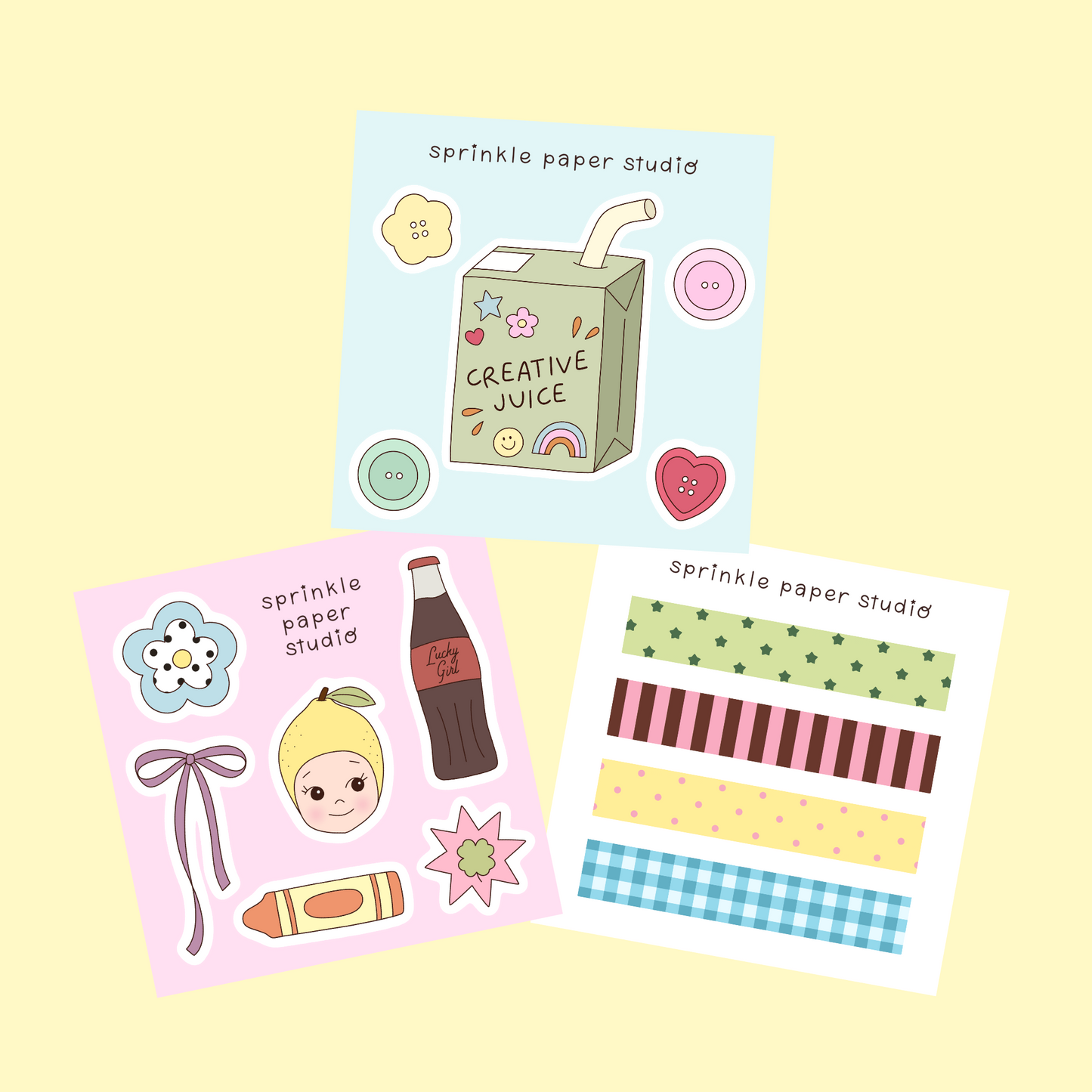 Mini sticker sheet set