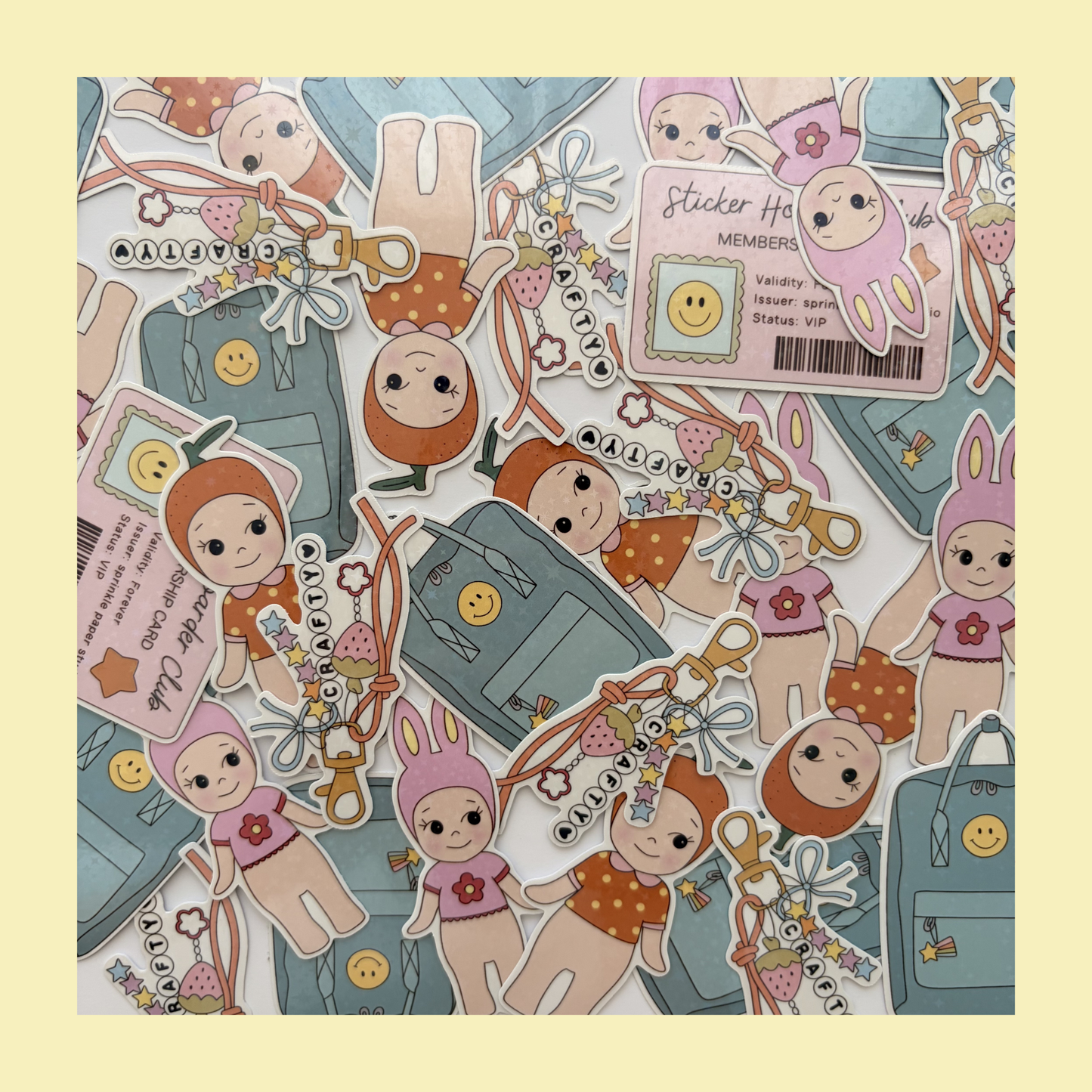Orange baby angel sticker