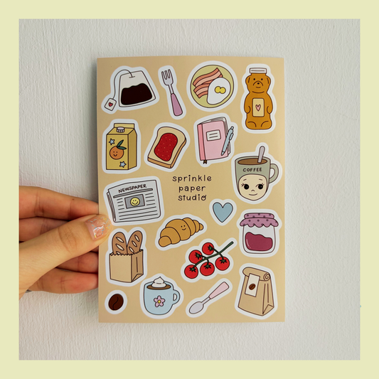 Breakfast time sticker sheet