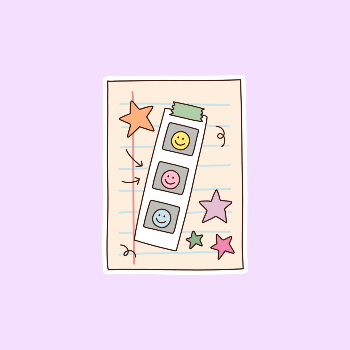 Journal spread sticker