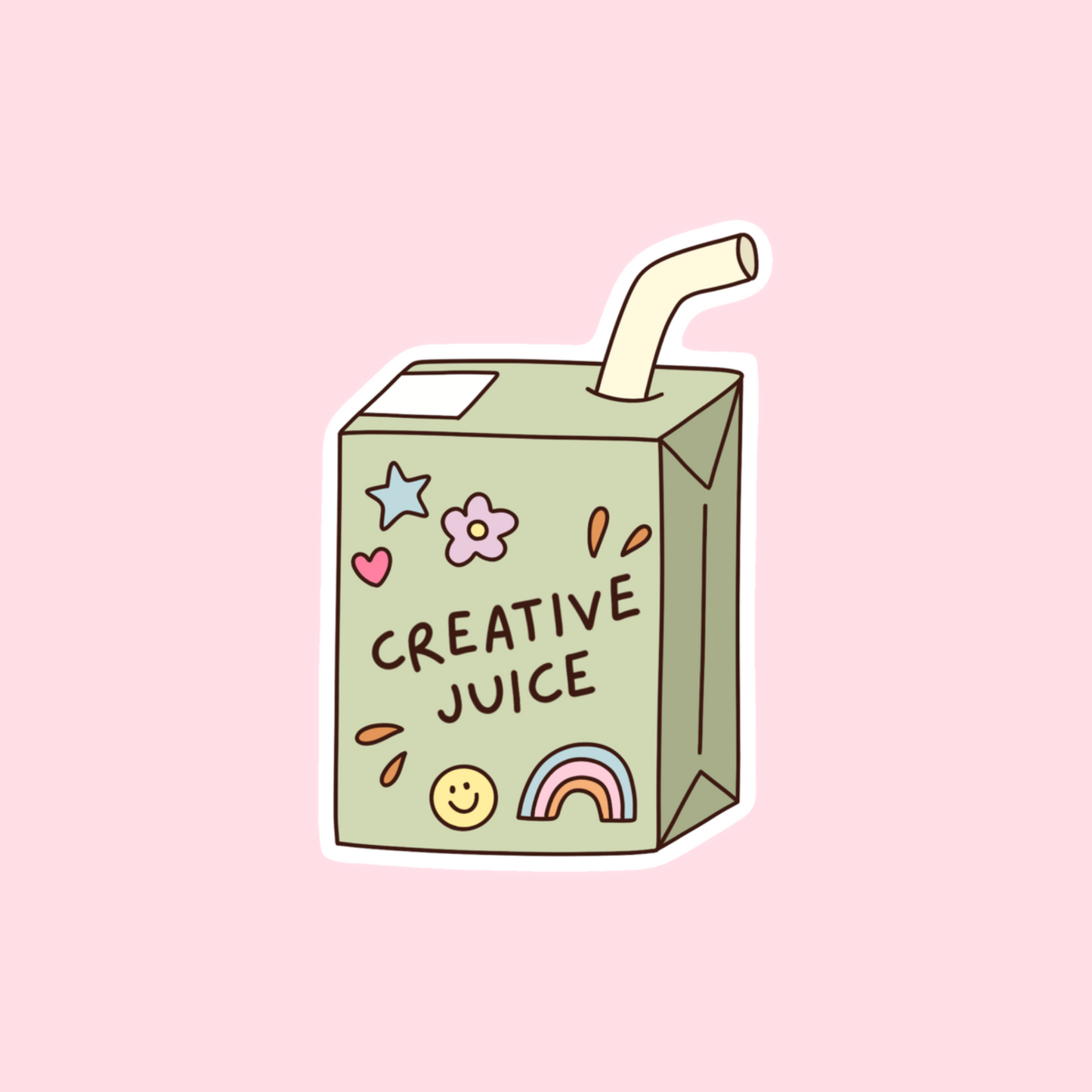 Creative juice sticker