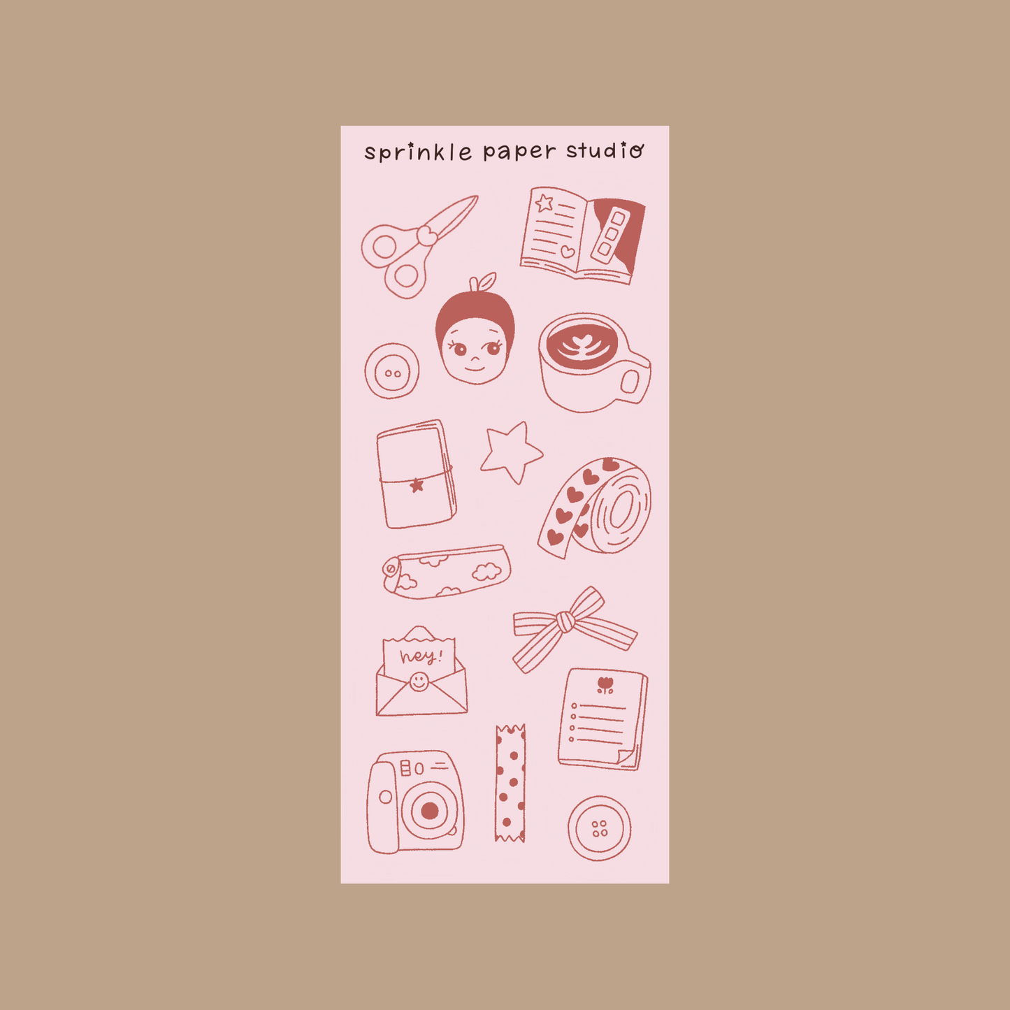 Get crafty slim sticker sheet
