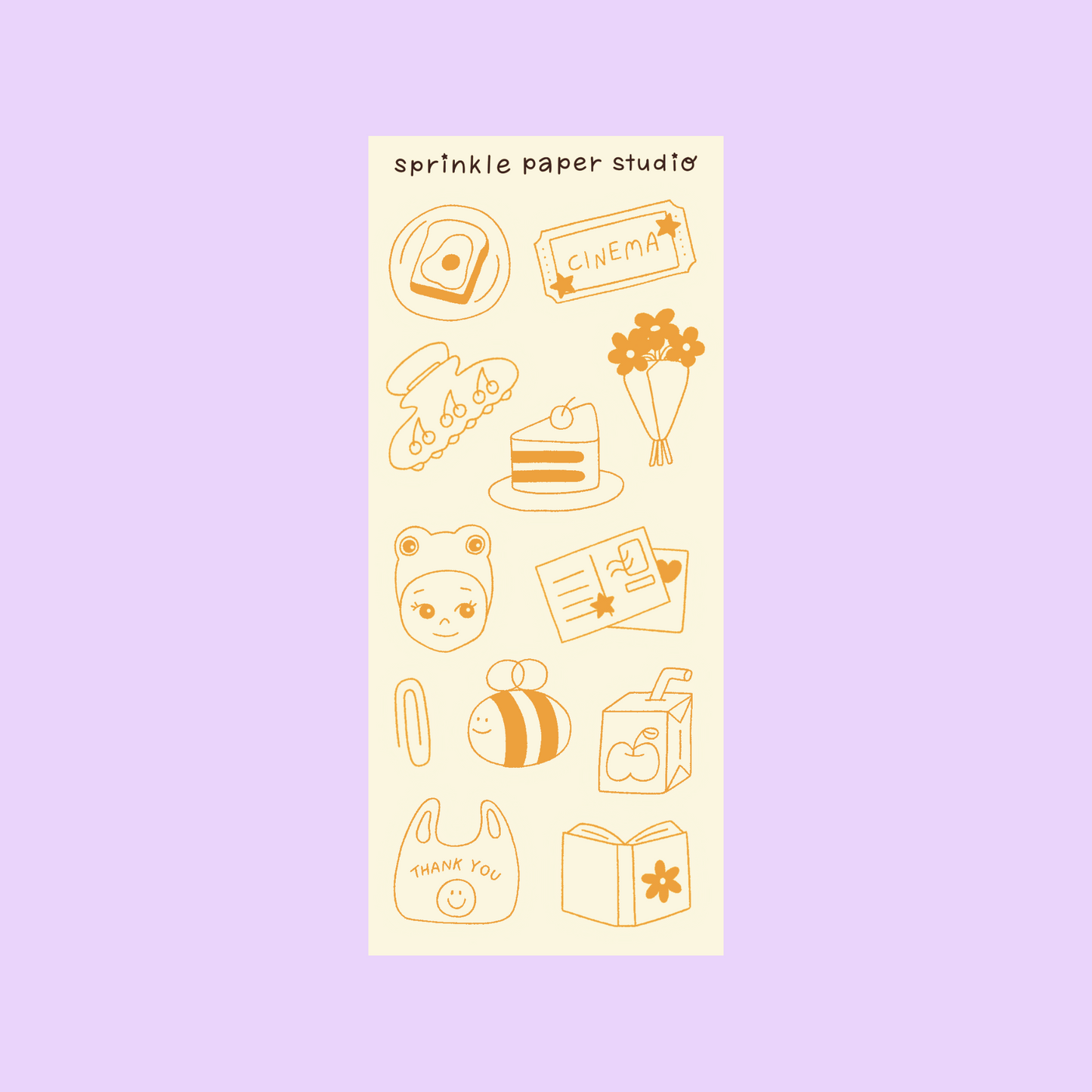 My favorites slim sticker sheet