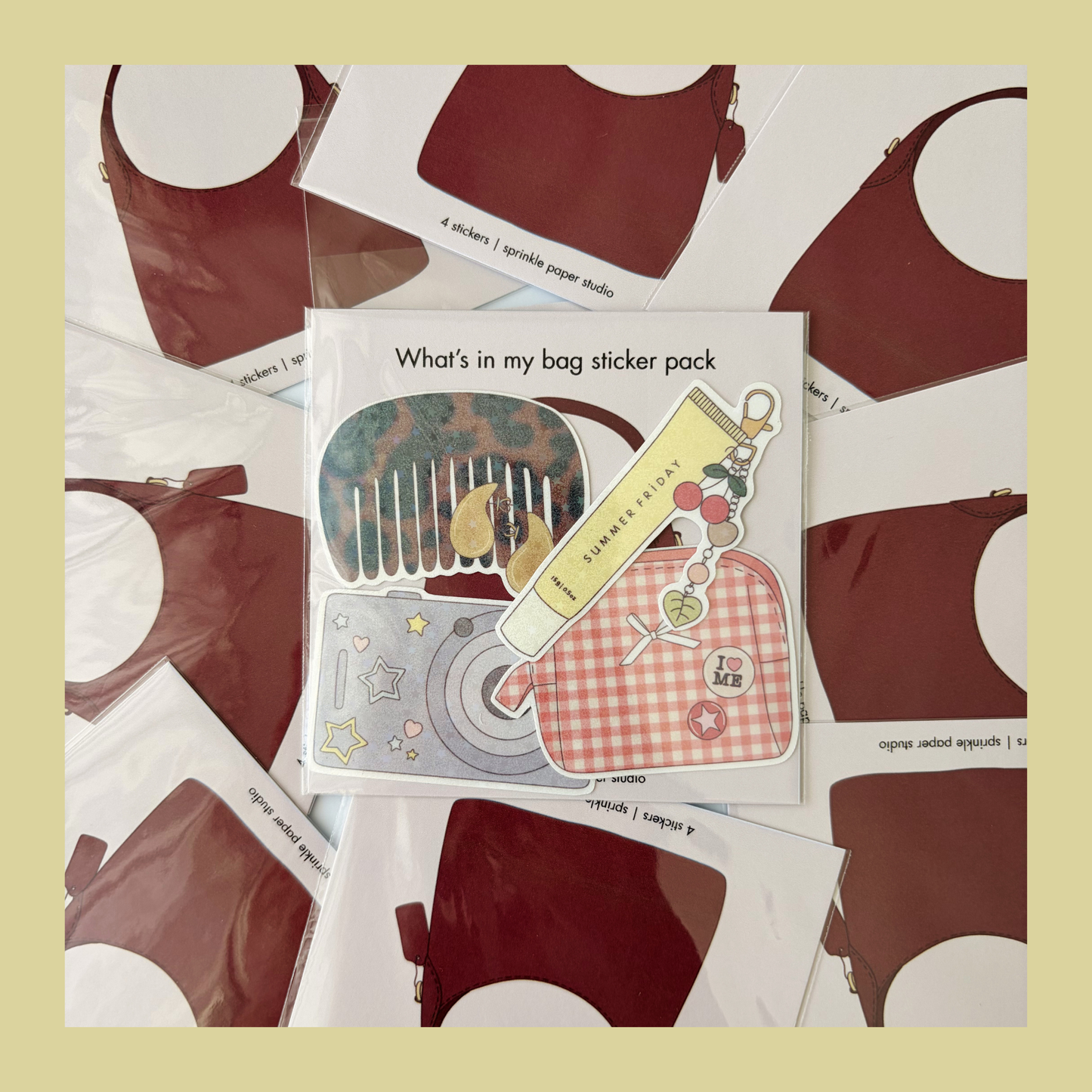 What's in my bag sticker pack