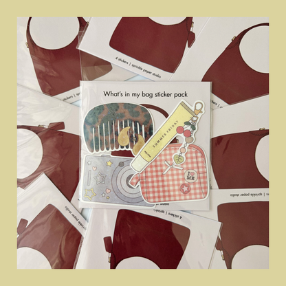 What's in my bag sticker pack
