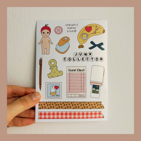 Junk journal sticker sheet