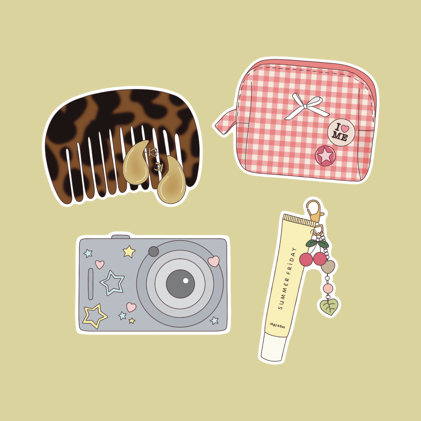 What's in my bag sticker pack