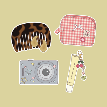 What's in my bag sticker pack