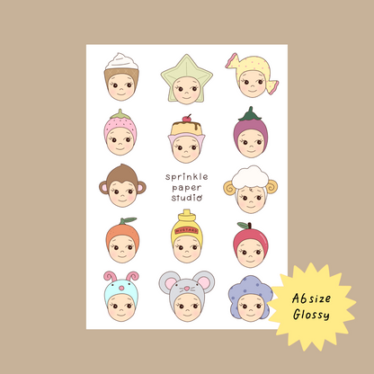 Baby angels sticker sheet