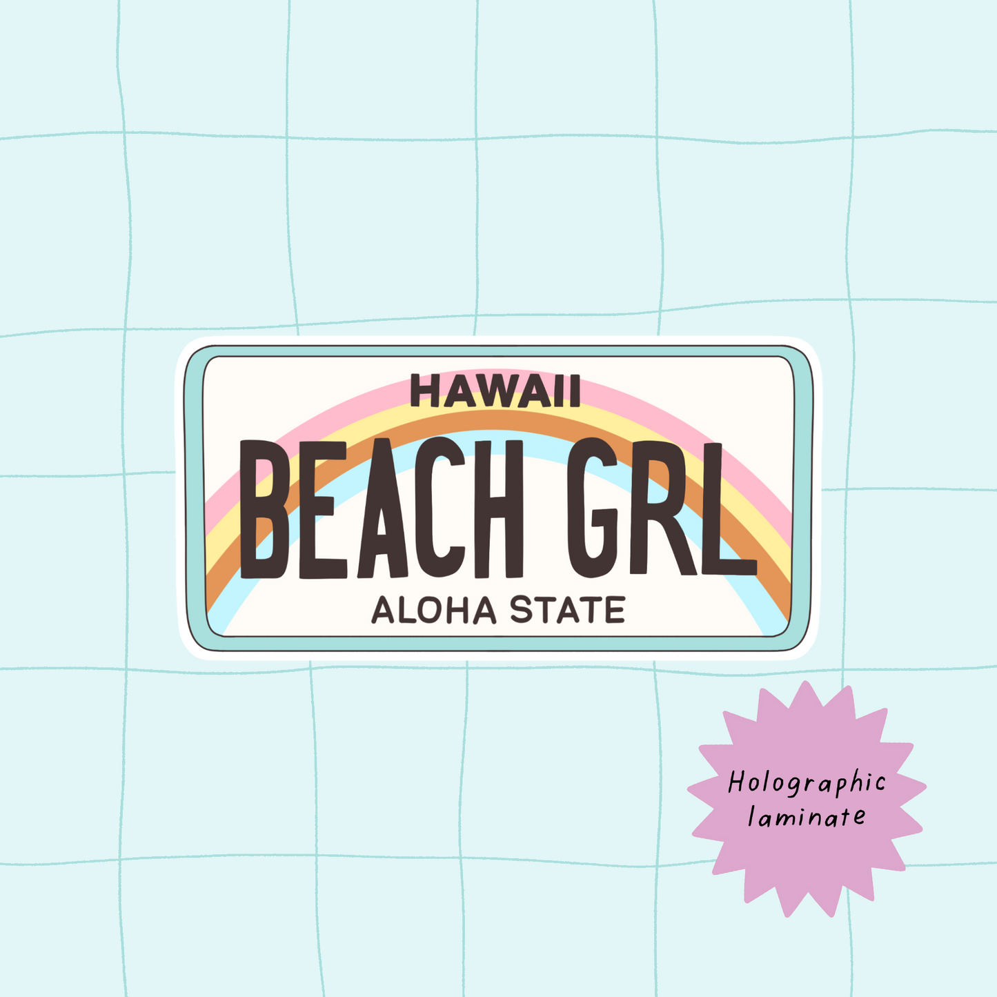 Beach girl sticker