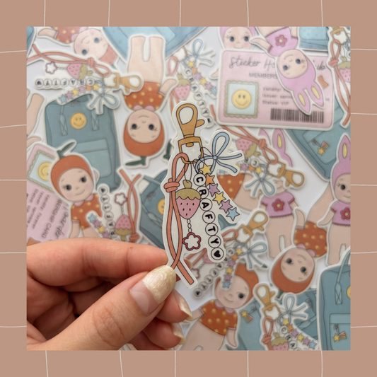 Crafty keychain sticker