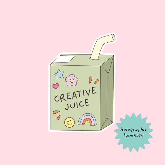 Creative juice sticker