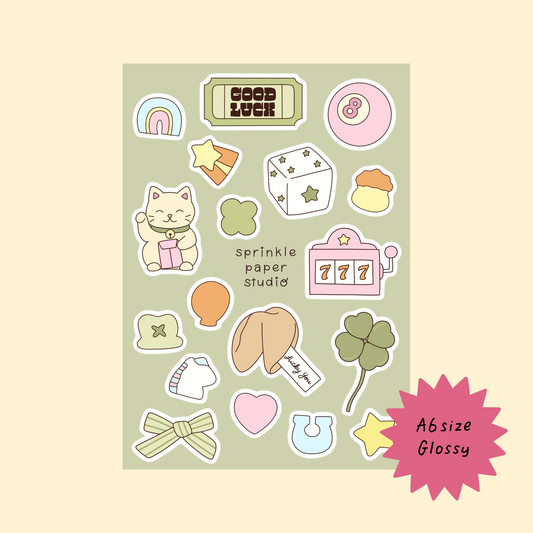 Lucky charm sticker sheet