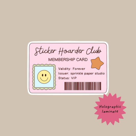 Sticker hoarder club sticker