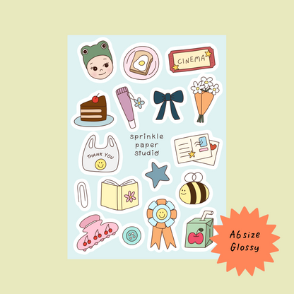 My favorites sticker sheet