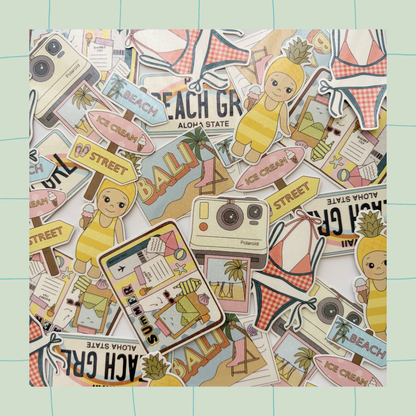 Bali postcard sticker