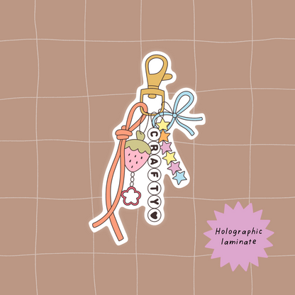 Crafty keychain sticker