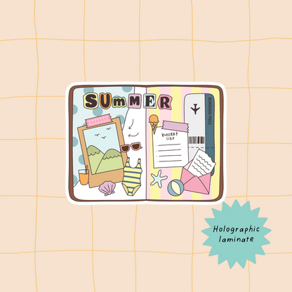 Summer junk journal sticker
