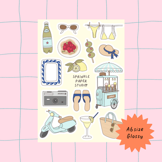 Summer in Italy sticker sheet