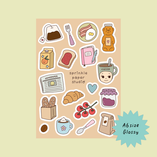 Breakfast time sticker sheet