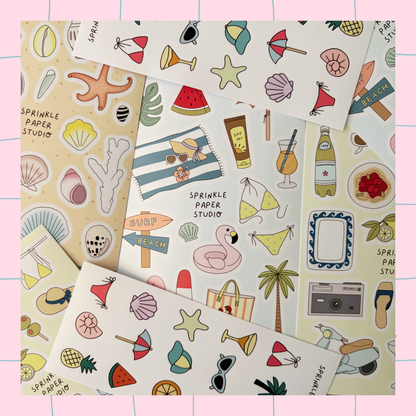 Summer in Italy sticker sheet
