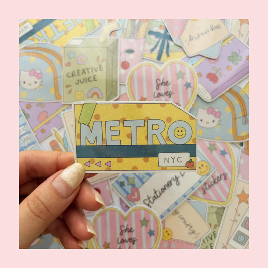 Metro card sticker