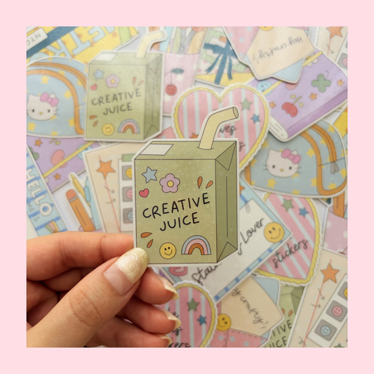 Creative juice sticker