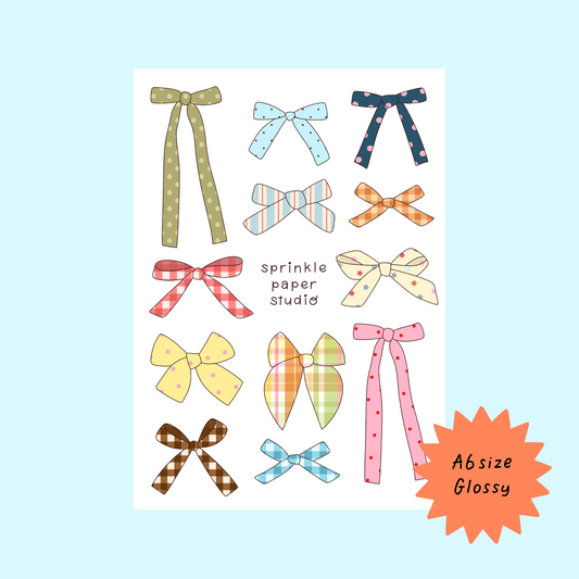 Bows sticker sheet
