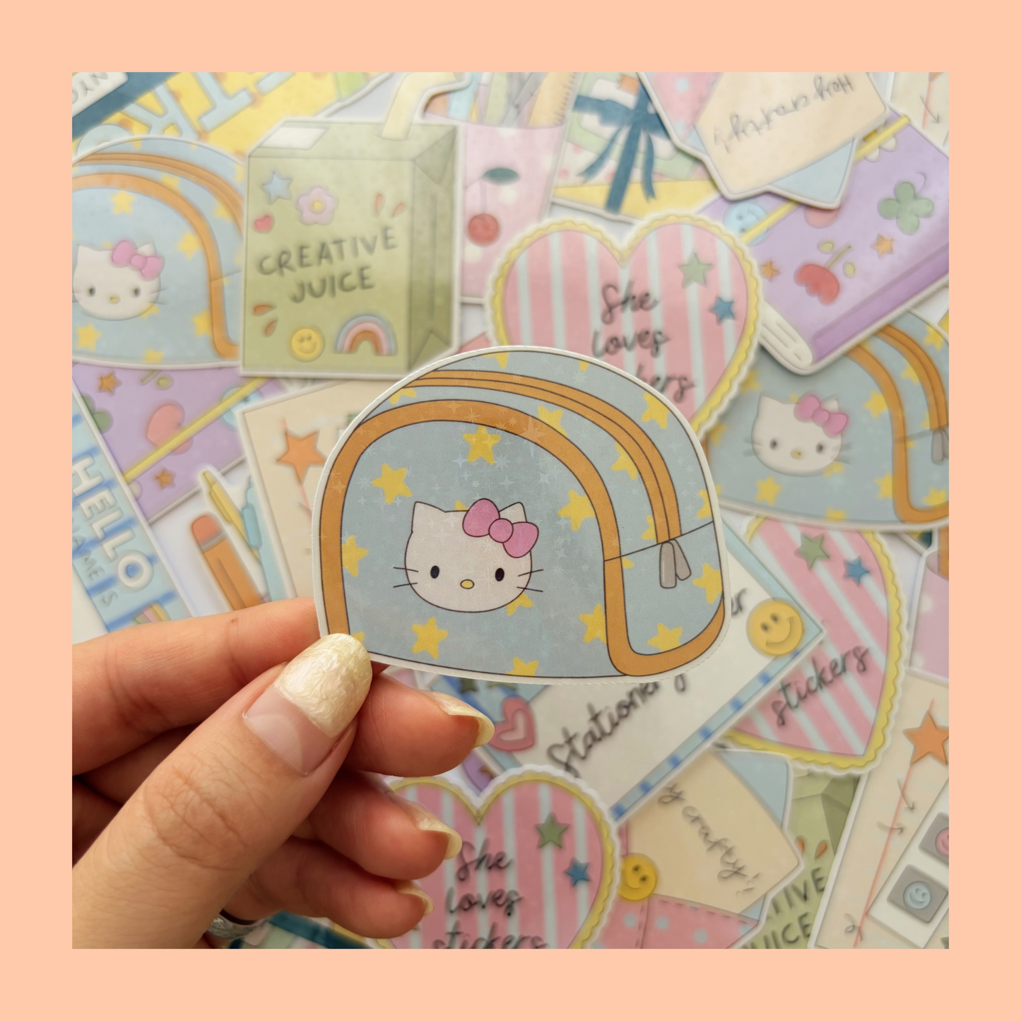 Kitty pouch sticker