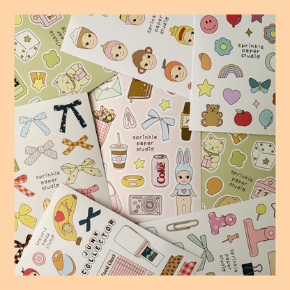 Paper clips sticker sheet