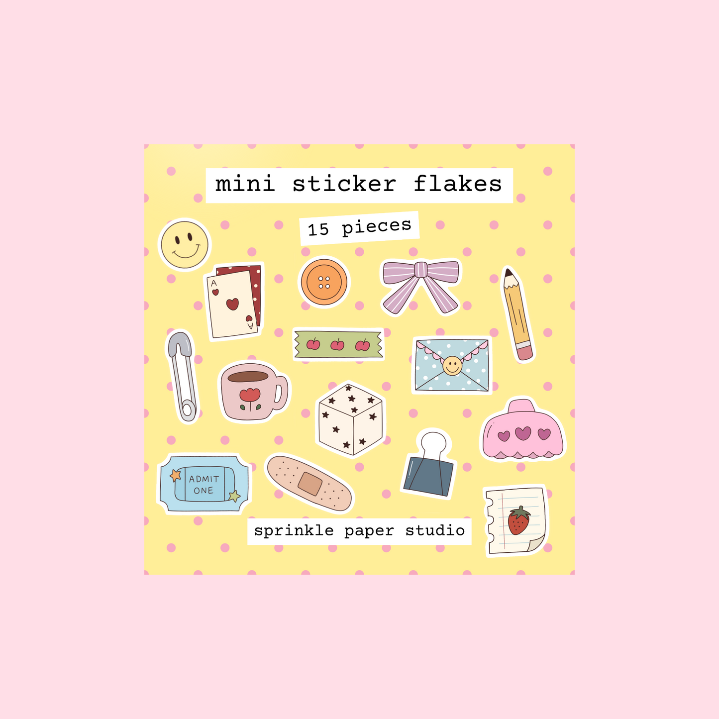 Mini sticker flakes