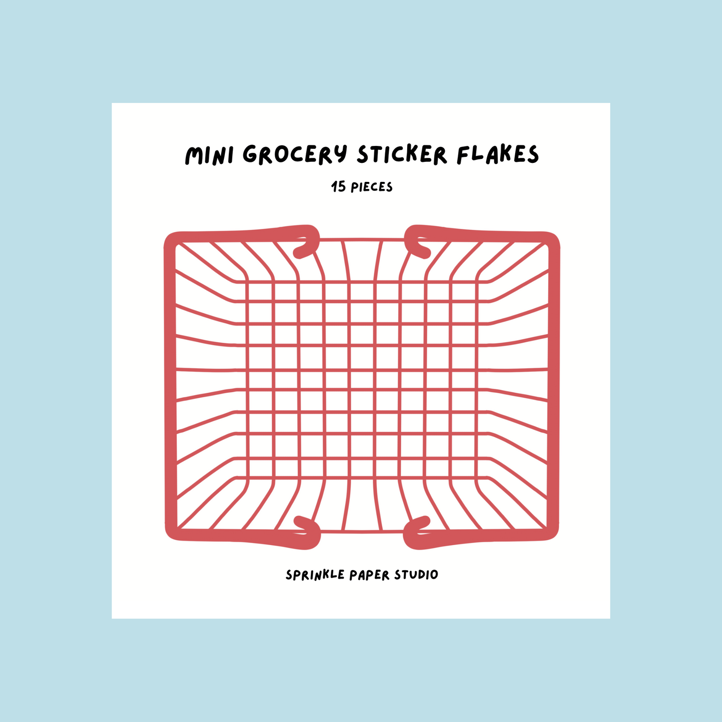 Mini grocery sticker flakes