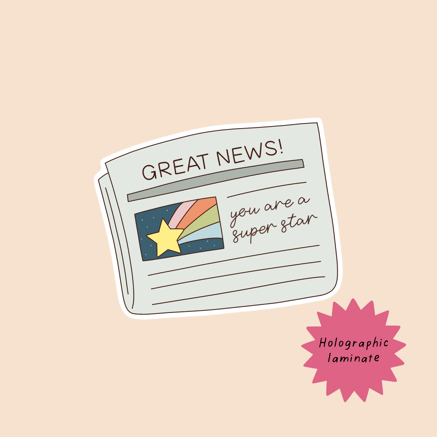 Great newspaper sticker