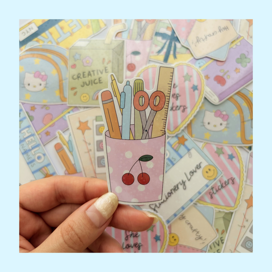 Pen holder sticker