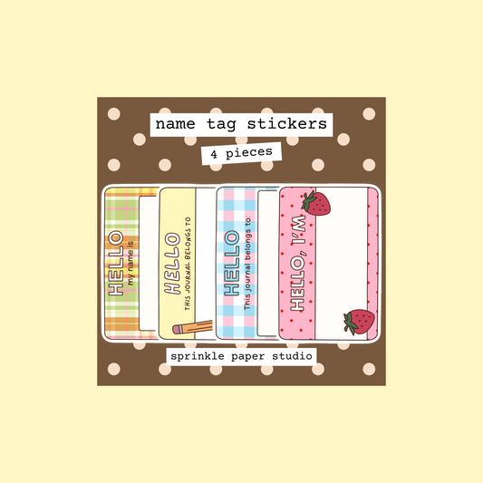Name tag stickers