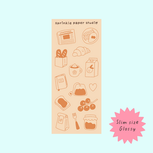 Breakfast time sticker sheet
