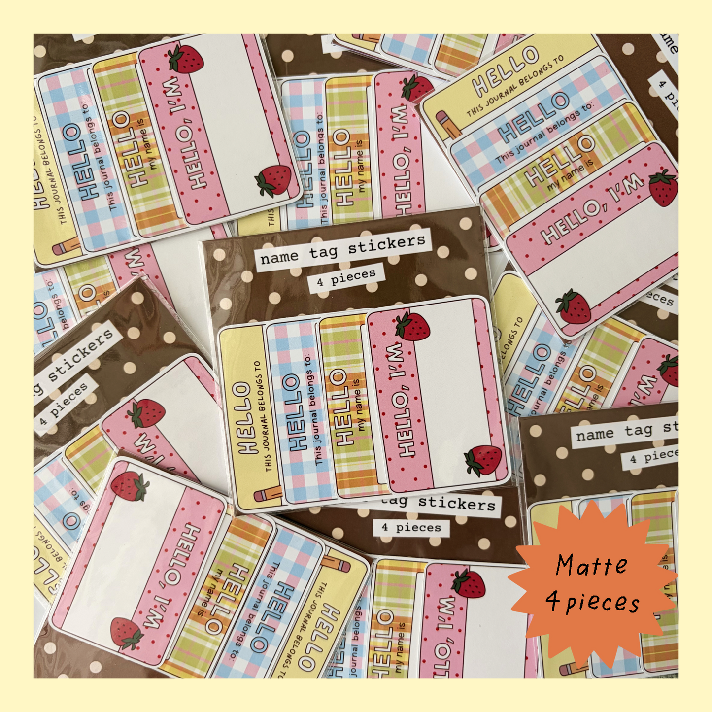 Name tag sticker pack