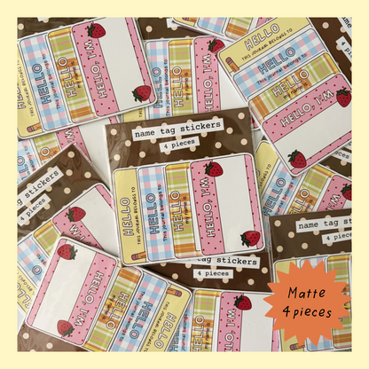 Name tag sticker pack