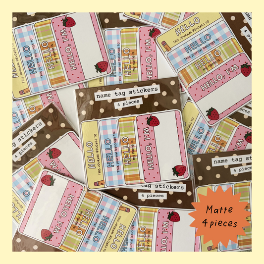 Name tag sticker pack