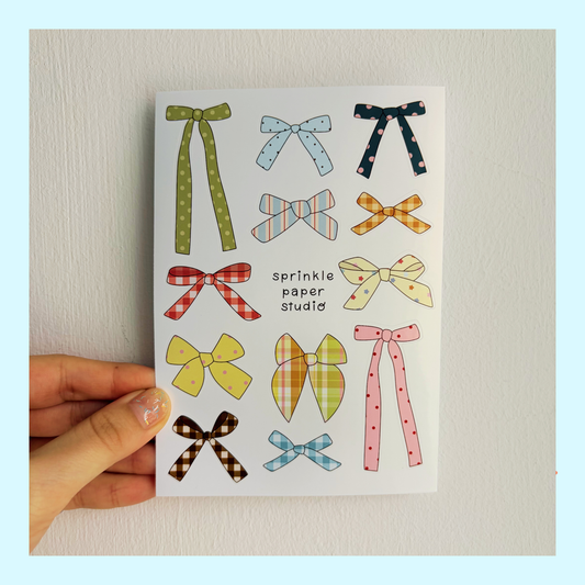 Bows sticker sheet