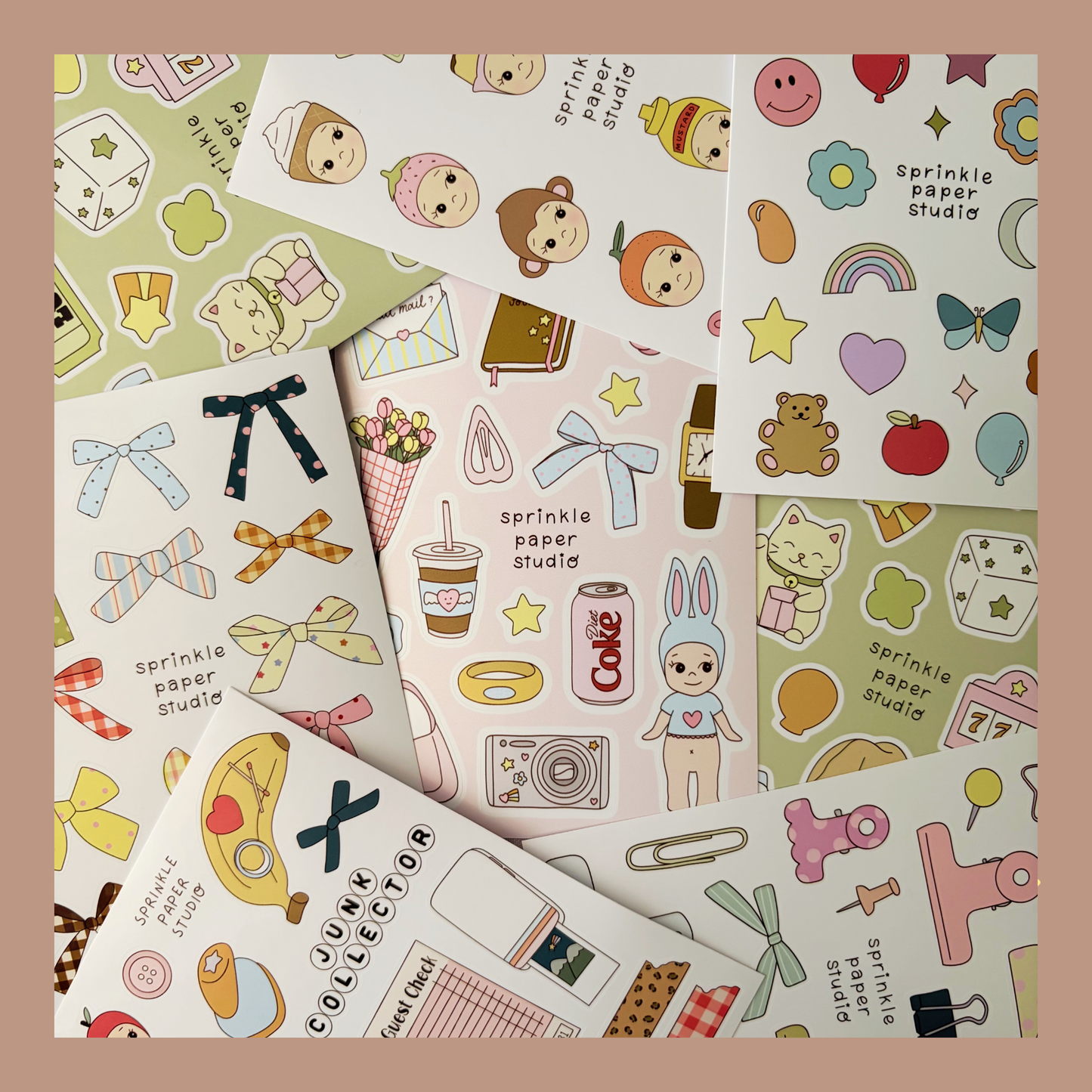 Junk journal sticker sheet