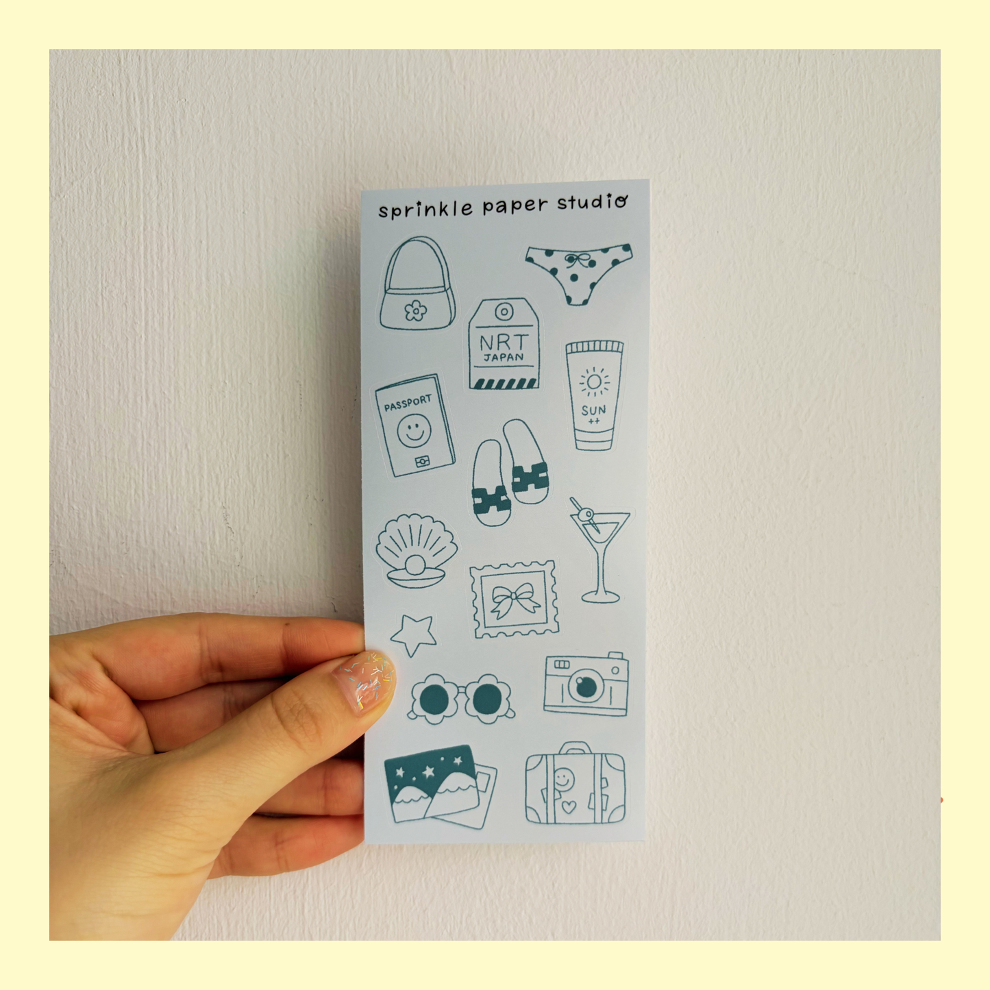 Summer vacation sticker sheet