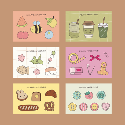 Mystery tiny sticker sheet set