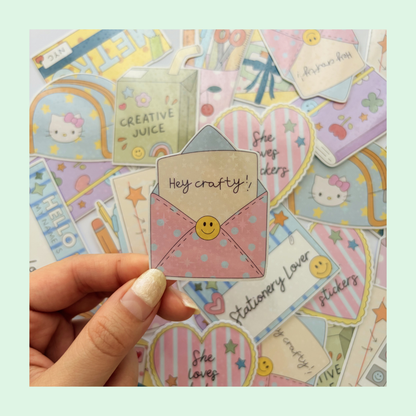 Hey crafty sticker