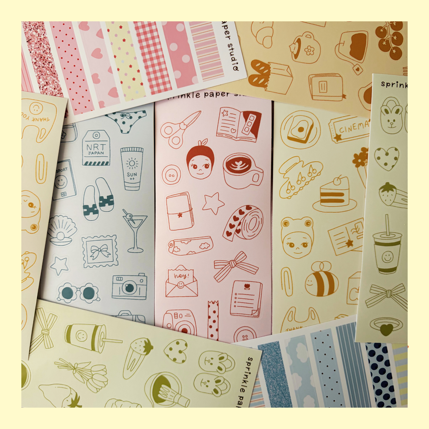 Summer vacation sticker sheet