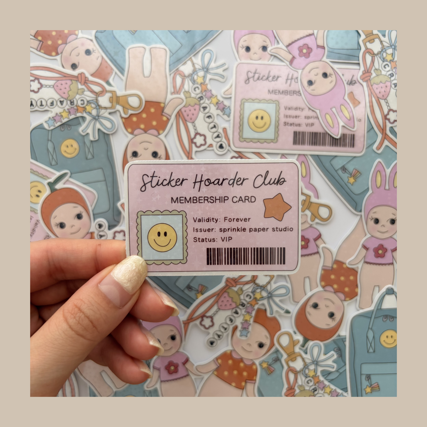 Sticker hoarder club sticker