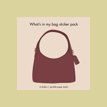 What's in my bag sticker pack