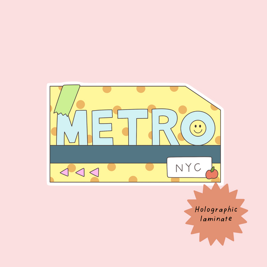 Metro card sticker