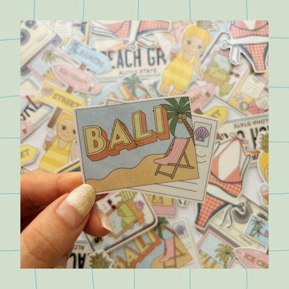 Bali postcard sticker